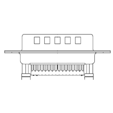 Molex Fct Standard-Density D-Sub Connector, Male, Straight, Idc Ribbon, 0.20Microm Gold Plating, 25 1727040065